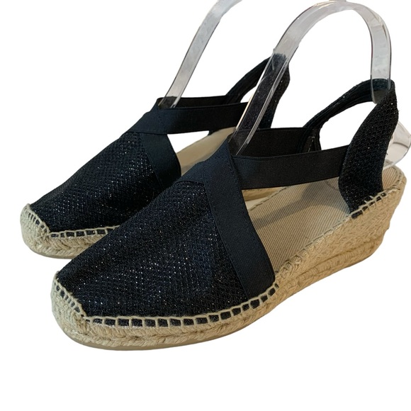 Toni Pons Shoes - Toni Pons Black Susi Triton Espadrille Wedge Heels Women's sz 38 / US 7-7.5